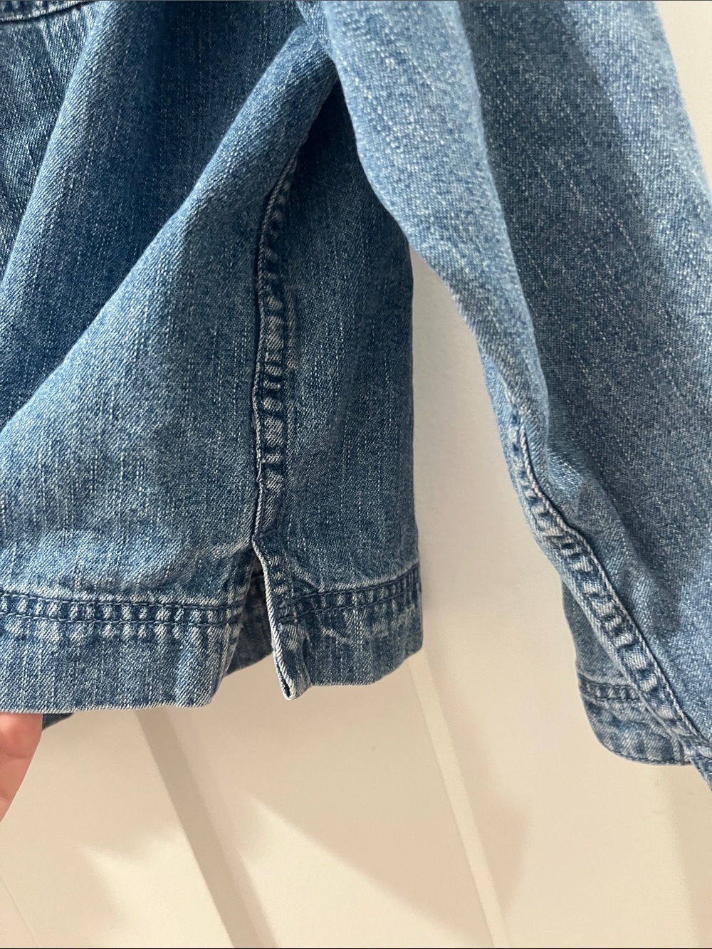 Grandmacore Gardencore Eclectic Embroidered Ribbon Light Weight Denim Jacket L - Picture 10 of 12